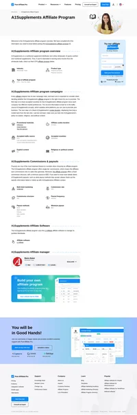 Learn about the A1Supplements Affiliate Program's key details, campaign restrictions, rules, commissions, and more before you join.