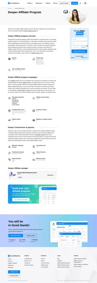 Learn about the Deeper Affiliate Program's key details, campaign restrictions, rules, commissions, and more before you join.