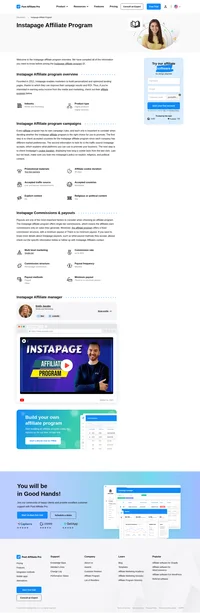 Learn about the Instapage Affiliate Program's key details, campaign restrictions, rules, commissions, and more before you join.