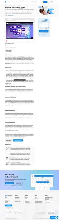 Explore the three main types of affiliate marketing—unattached, related, and involved—each offering unique benefits and challenges. Discover which approach suits your business best and learn how to leverage these strategies for higher rewards. Watch our video for insights and start optimizing your affiliate marketing efforts today!