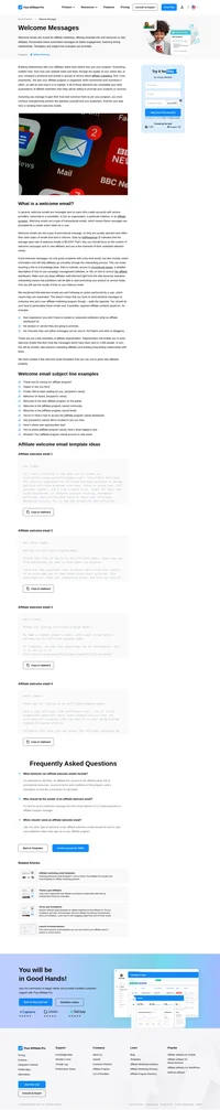 This article provides you with welcome emails templates in Post Affiliate Pro that you can use to greet new affiliates joining your program.