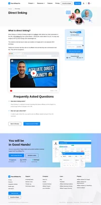 Direct linking is a method of linking straight to an affiliate’s offer without any other parameters in the url. Post Affiliate Pro includes this feature.
