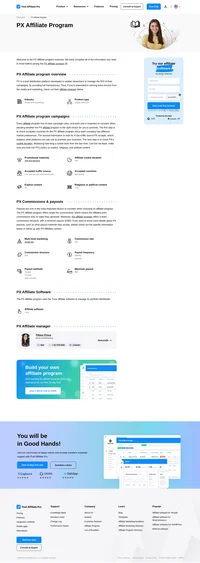 Learn about the PX Affiliate Program's key details, campaign restrictions, rules, commissions, and more before you join.