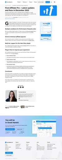 Unwrapping the latest updates of Post Affiliate Pro this festive December, with sharper features, enhanced plugins, and better security!