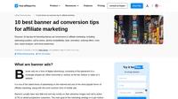 Banner ads can bring traffic and success to any affiliate marketing program. Check out the 10 best practices to boost your sales.