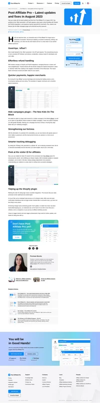 Dive deeper into Post Affiliate Pro's freshest tweaks and treats that promise a more efficient and joyous affiliate marketing voyage!
