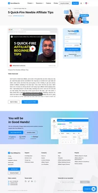 Discover essential tips for newbie affiliate marketers with our "5 Quick-Fire Newbie Affiliate Tips" video. Learn how to manage risk, choose the right offer type, and capitalize on winning campaigns. Gain insights on building relationships and standing out creatively for long-term success. Perfect for those ready to dive into affiliate marketing and maximize their earnings!