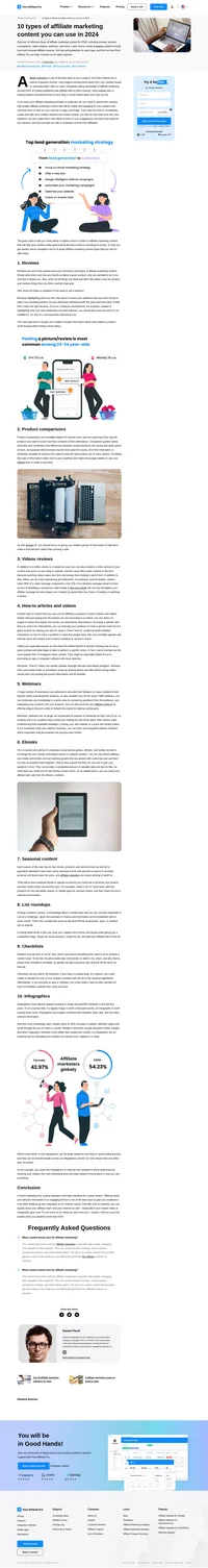 Do you struggle to come up with affiliate marketing content ideas? Take a look at our list full of affiliate content ideas and get inspired.