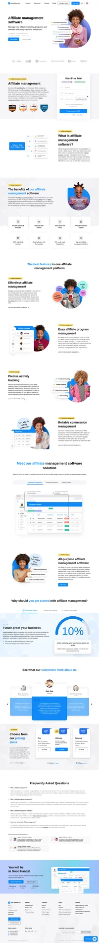 Post Affiliate Pro is a state-of-the-art affiliate management software that can help you streamline your marketing and improve your earnings.