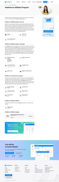 Learn about the VitalSource Affiliate Program's key details, campaign restrictions, rules, commissions, and more before you join.