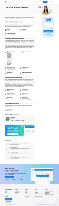 Learn about the OddStorm Affiliate Program 's key details, campaign restrictions, rules, commissions, and more before you join.