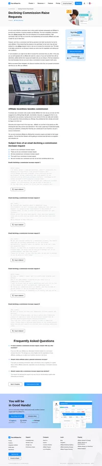 You can’t increase affiliate commissions each time they ask for it. Here’s how to politely decline such a request.