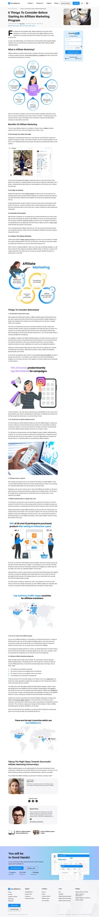 Affiliate marketing is a process that involves promoting certain products or services via influencers, who will earn a piece of the profit for each sale.