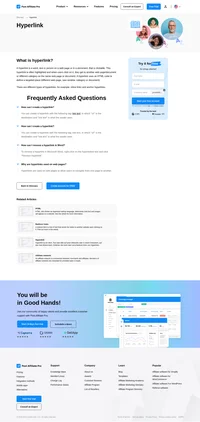 Hyperlink is a word, text or picture on a web page or in a document, that is clickable. Learn moreabout different types of hyperlinks.