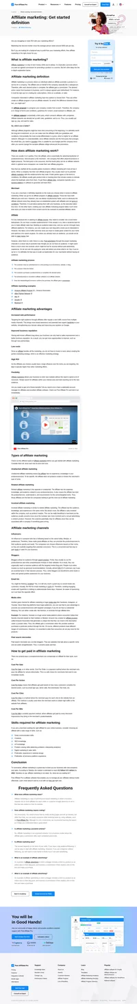 Find out what is affiliate marketing and how to get started. Read about affiliate marketing definition and learn more from professionals.