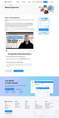 Manual approval is a process of accepting an affiliate as a member of an affiliate program. Check out the article for more information.