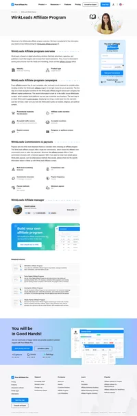Learn about the WinkLeads Affiliate Program's key details, campaign restrictions, rules, commissions, and more before you join.