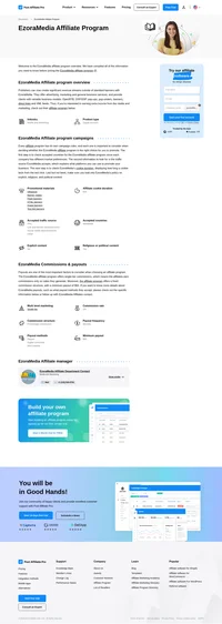 Learn about the EzoraMedia Affiliate Program's key details, campaign restrictions, rules, commissions, and more before you join.