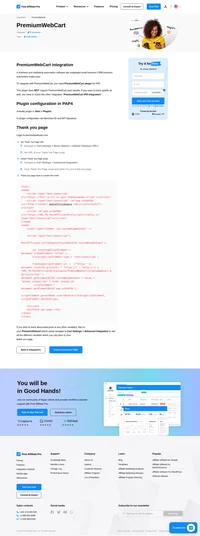 Would you like to improve your affiliate software even more? Check out the PremiumWebCart ​integration for Post Affiliate Pro.