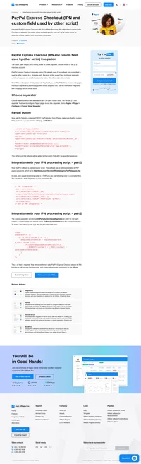 Would you like to improve your affiliate software even more? Check out the PayPal Express Checkout (IPN & custom field) for Post Affiliate Pro.