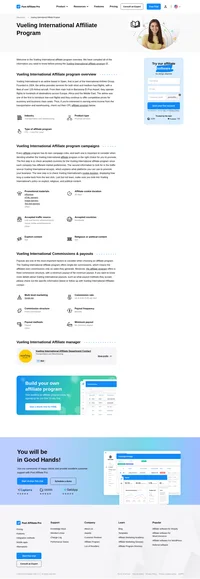 Learn about the Vueling International Affiliate Program's key details, campaign restrictions, rules, commissions, and more before you join.