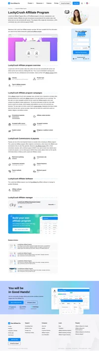 Learn about the LuckyCrush Affiliate Program's key details, campaign restrictions, rules, commissions, and more before you join.