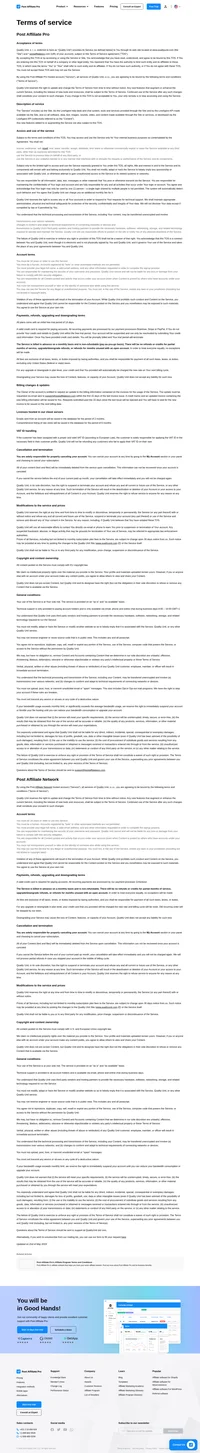 Quality unit provides its service through the website. By accepting these TOS, you acknowledge that you have read, understood, and agree to be bound.