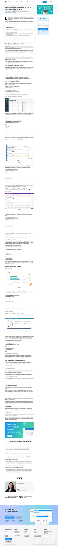 Discover the best affiliate network to boost your earnings. Our ranking helps you choose the right one. Start earning commission today!