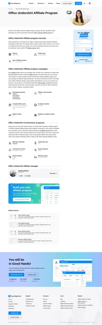 Learn about the Office Undershirt Affiliate Program's key details, campaign restrictions, rules, commissions, and more before you join.