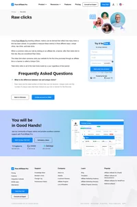 Raw clicks tell you how many users have clicked on a link after their first visit. Affiliate tracking can help indicate this metric.