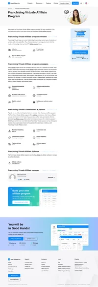 Learn about the Franchising Virtuale Affiliate Program's key details, campaign restrictions, rules, commissions, and more before you join.