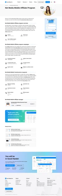 Learn about the Net Media Mobile Affiliate Program's key details, campaign restrictions, rules, commissions, and more before you join.