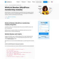 Would you like to improve your affiliate software even more? Check out the WishList Member (WP membership module) integration for Post Affiliate Pro.