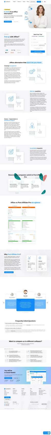Post Affiliate Pro is a great Affise alternative. Get the most advanced features on the market by implementing smart affiliate software.
