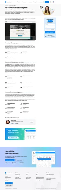 Learn about the Ancestry Affiliate Program's key details, campaign restrictions, rules, commissions, and more before you join.