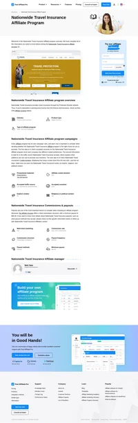 Learn about the Nationwide Travel Insurance Affiliate Program's key details, campaign restrictions, rules, commissions, and more before you join.