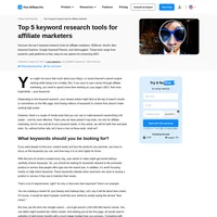 What keyword research tools should affiliate marketers use to make their content rank higher in Google? Read this article to find out!