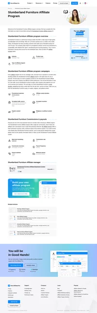 Learn about the Slumberland Furniture Affiliate Program's key details, campaign restrictions, rules, commissions, and more before you join.