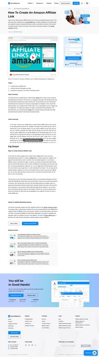 Learn how to create Amazon affiliate links with ease in this beginner-friendly video guide. Discover step-by-step methods for using Amazon Associates to promote products and earn commissions. Perfect for aspiring affiliates looking to tap into Amazon's vast marketplace. Watch now for actionable insights!