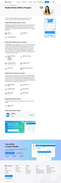 Learn about the BluBot Media Affiliate Program's key details, campaign restrictions, rules, commissions, and more before you join.