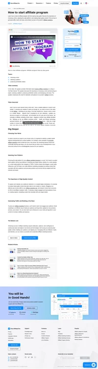 Discover how to start a successful affiliate marketing program with Post Affiliate Pro's step-by-step guide. Learn how to choose a profitable niche, select the right platform, and create engaging content to build your audience. Perfect for beginners, this guide emphasizes the importance of dedication and patience in the journey to affiliate marketing success. Watch now to unlock your potential and grow your online business!