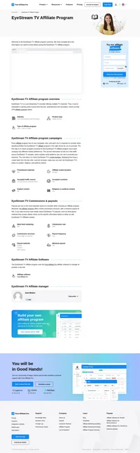 Learn about the EyeStream TV Affiliate Program's key details, campaign restrictions, rules, commissions, and more before you join.