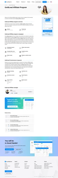 Learn about the GoldLead Affiliate Program's key details, campaign restrictions, rules, commissions, and more before you join.