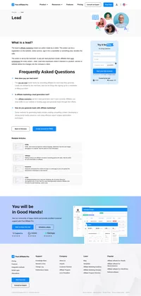 Lead in affiliate marketing means an action made by a visitor. In pay per lead payment model, affiliates earn commission for every action – lead.