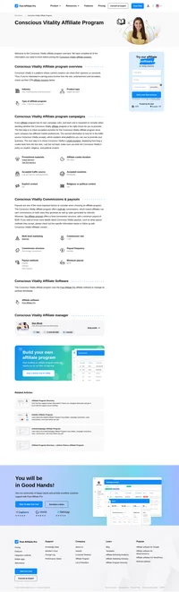 Learn about the Conscious Vitality Affiliate Program's key details, campaign restrictions, rules, commissions, and more before you join.