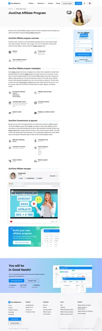 Learn about the JivoChat Affiliate Program's key details, campaign restrictions, rules, commissions, and more before you join.