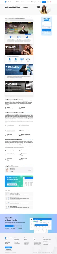 Learn about the DatingGold Affiliate Program's key details, campaign restrictions, rules, commissions, and more before you join.