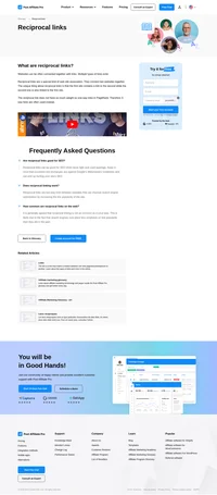Reciprocal links are a special kind of website association. They connect two websites together. Learn more in the article.