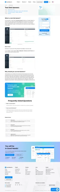 Text link banners generated for your affiliates can be customized by each merchant to fit your requirements.