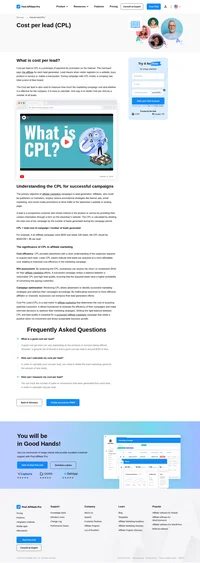 A cost per lead (CPL) model represents a payment model for internet promotion. Affiliates are paid for each lead generated by the merchant.